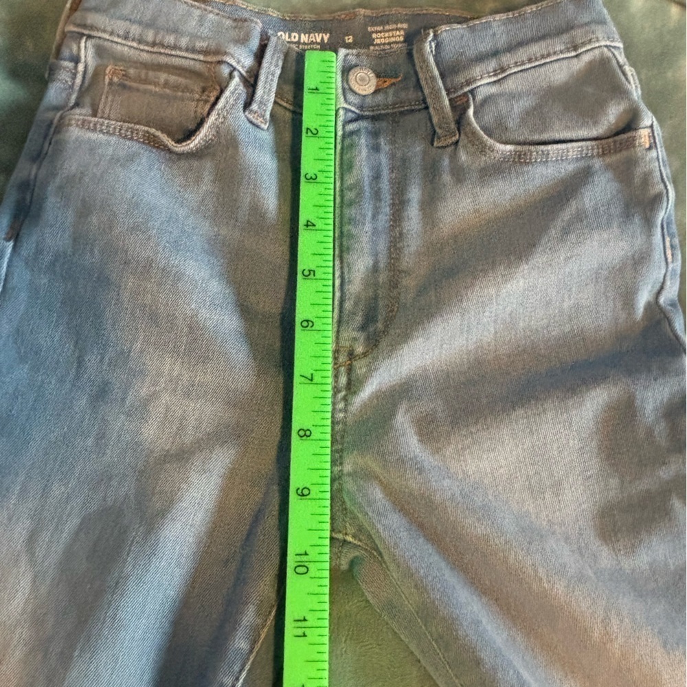 2 pair Girls Old Navy Rock Star jeggings. Size 12 adjustable waist. - Picture 6 of 14